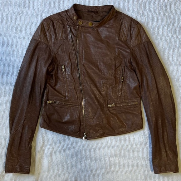 Brown Leather Jacket - Picture 1 of 8